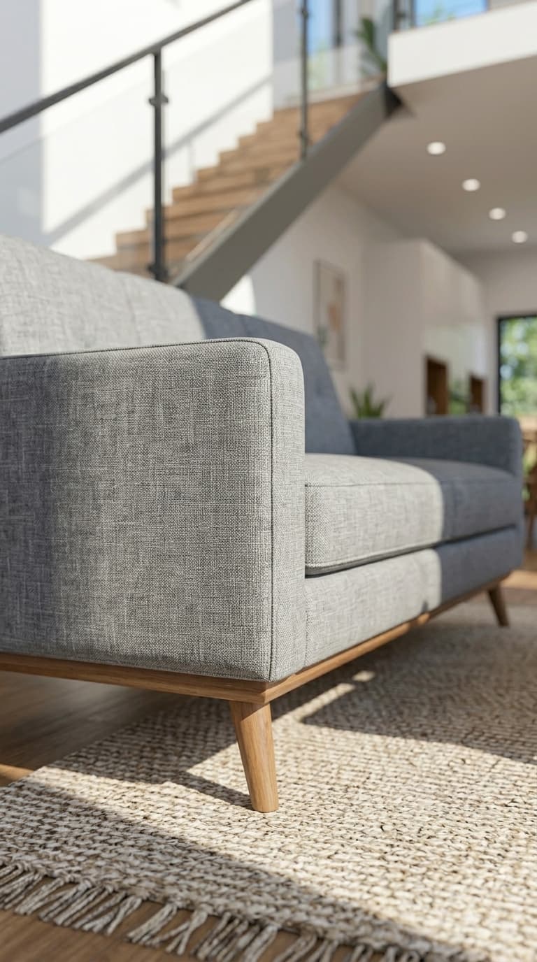 Detail shot de materiais e texturas gerado pela Roomie IA